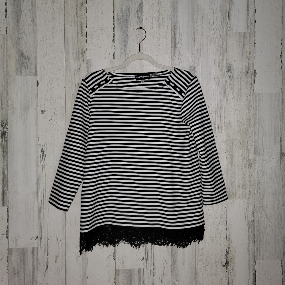 Karl Lagerfeld Striped Blouse